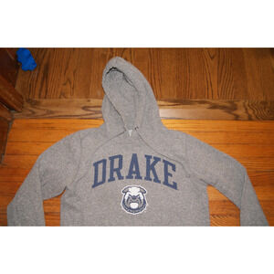 Drake University Bulldogs Gray Large Hoodie Sweatshirt Triblend Sweats League